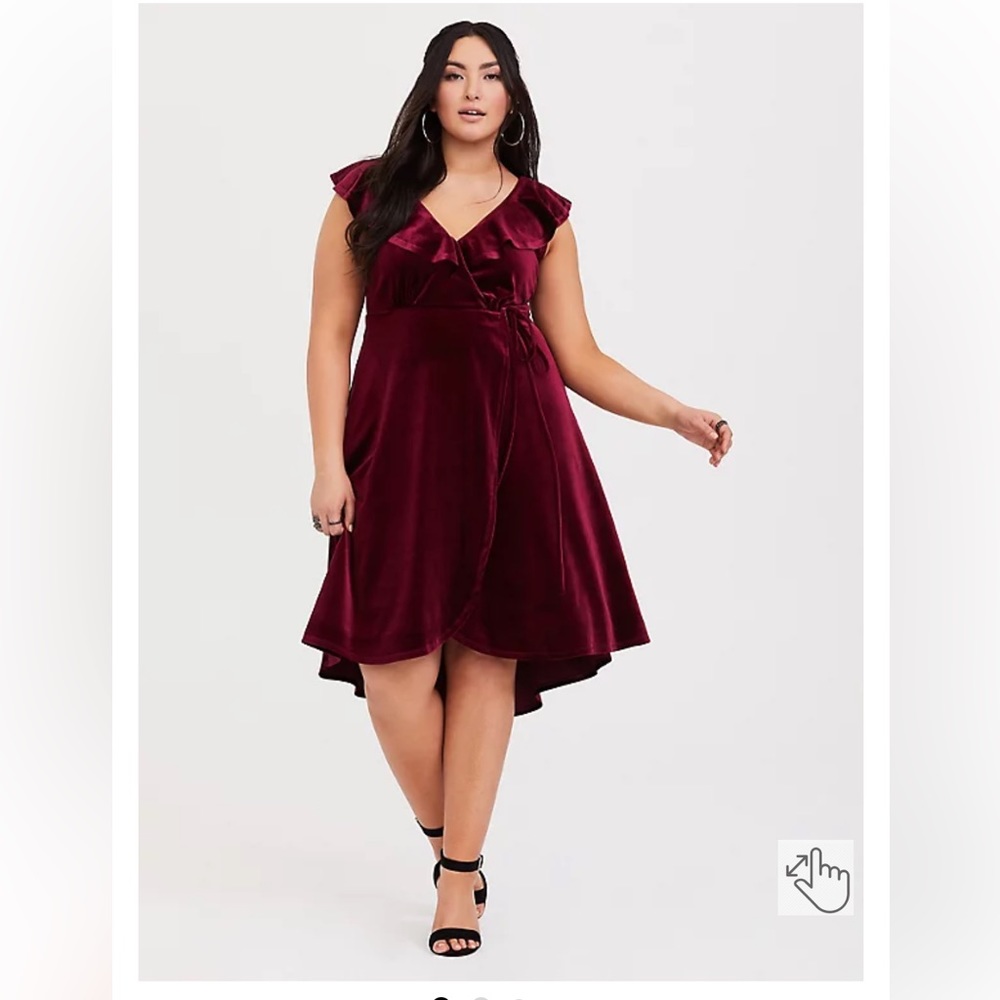 Torrid Velvet Sexy Faux Wrap Dress
